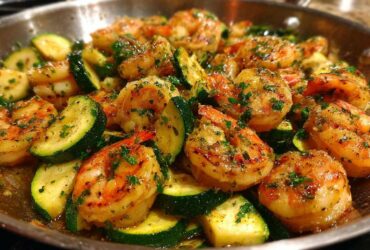 Garlic Herb Shrimp & Zucchini Skillet