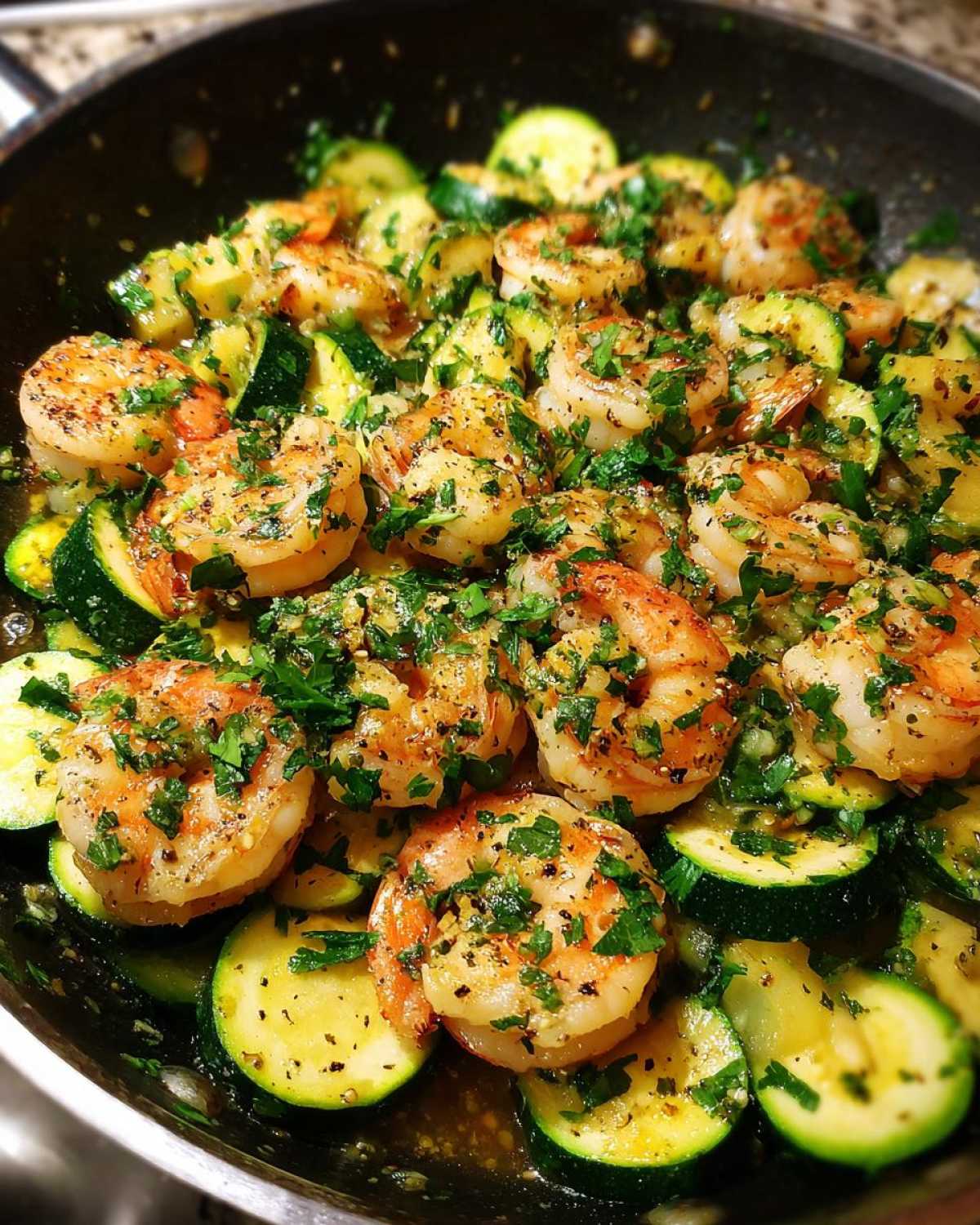 Garlic Herb Shrimp & Zucchini Skillet - detail 4