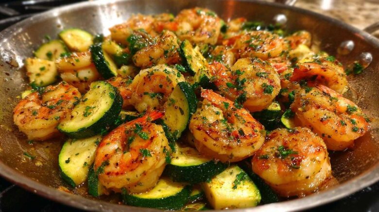 Garlic Herb Shrimp & Zucchini Skillet