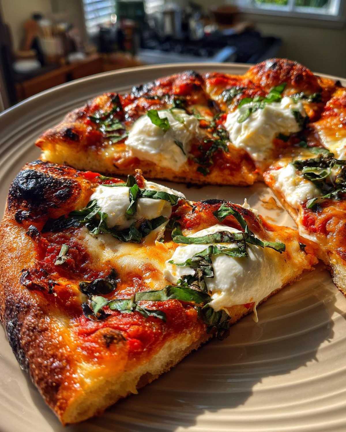 Grilled Margherita Pizza with Burrata - detail 1