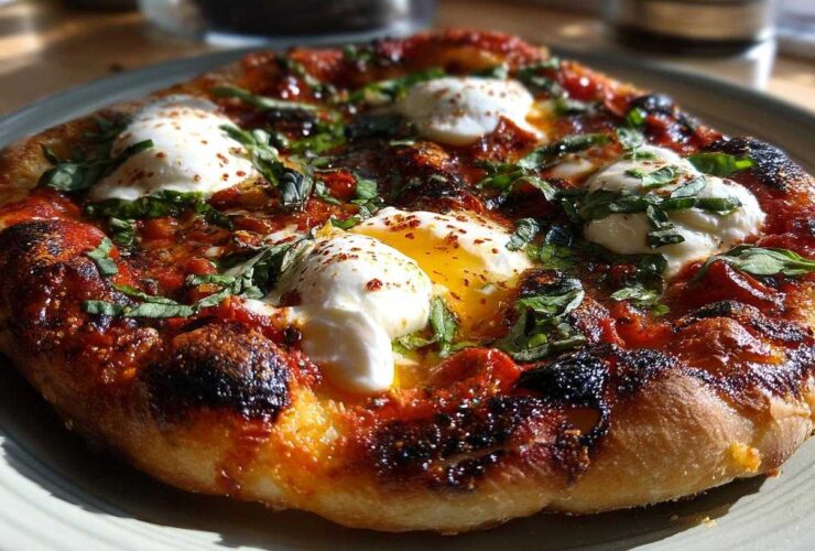 Grilled Margherita Pizza with Burrata