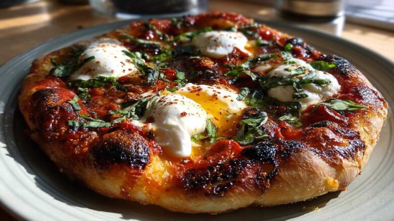 Grilled Margherita Pizza with Burrata