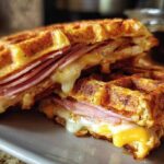 Ham and Cheese Waffle Sandwiches