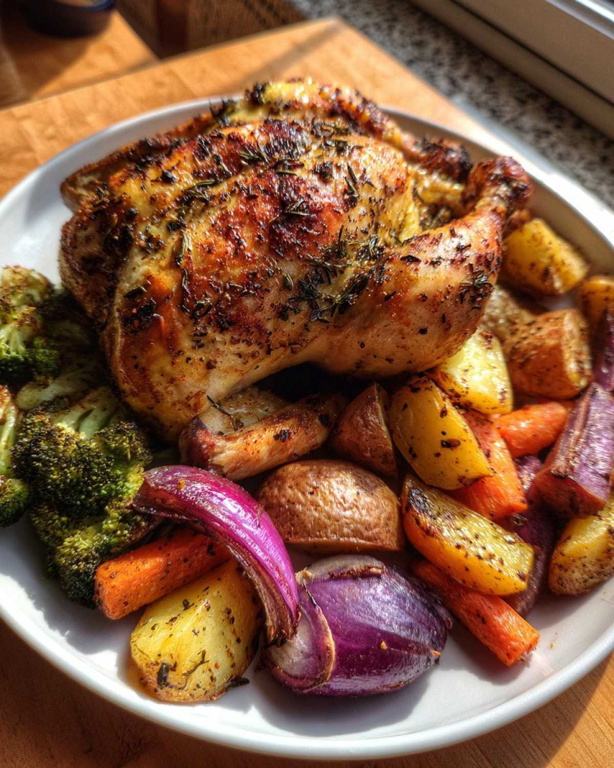 Herb-Roasted Chicken with Rainbow Vegetables - detail 1