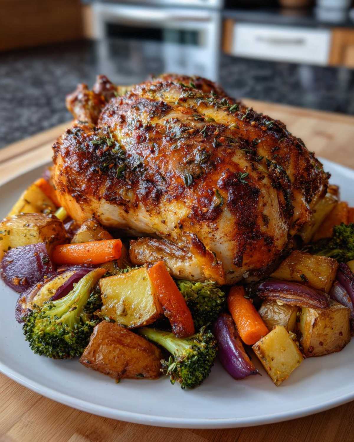 Herb-Roasted Chicken with Rainbow Vegetables - detail 2