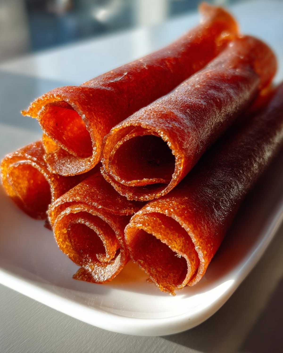 Homemade Fruit Leather Rolls - detail 2
