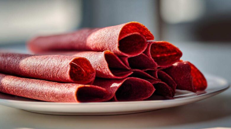 Homemade Fruit Leather Rolls