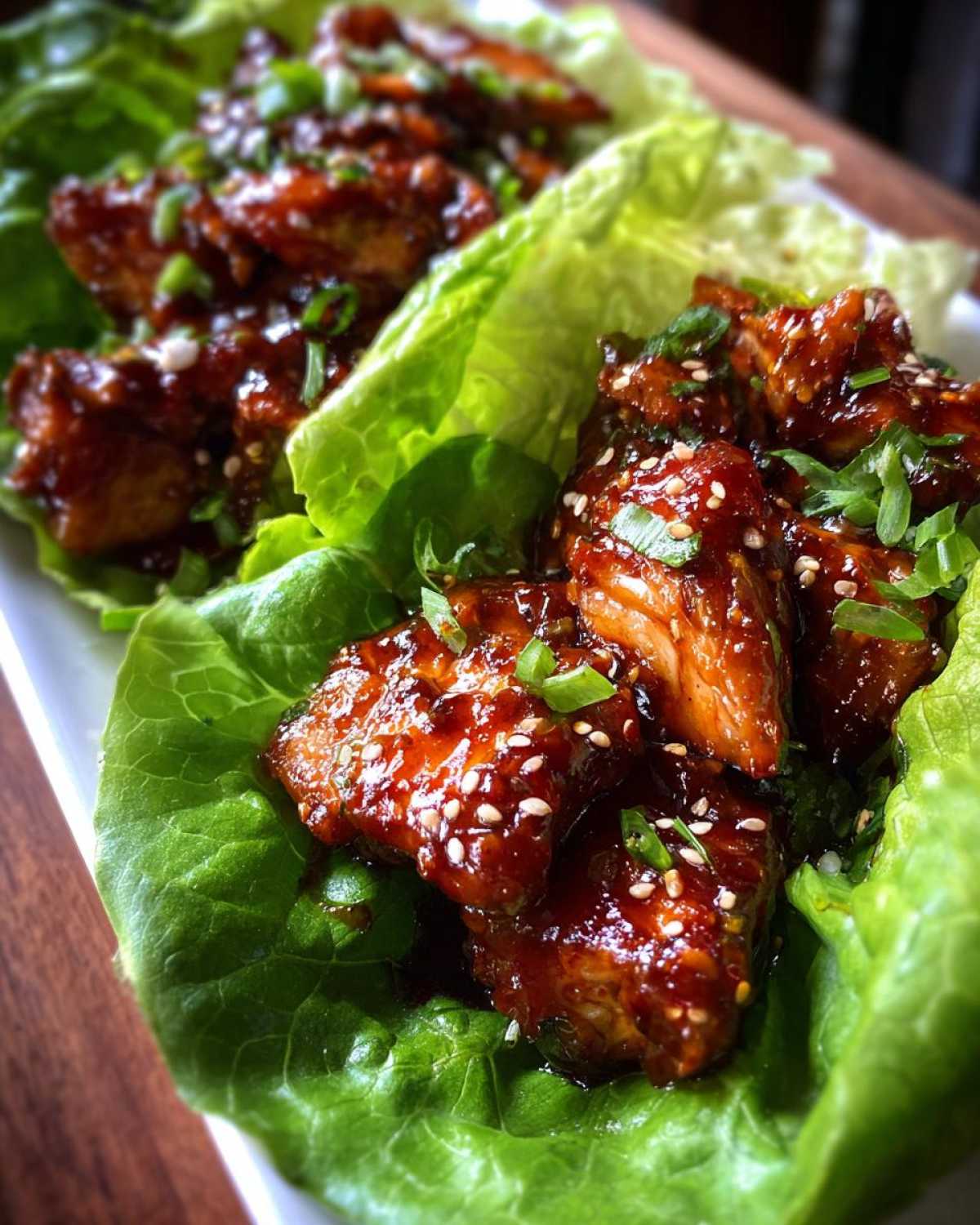 Honey Chipotle Chicken Lettuce Wraps - detail 1