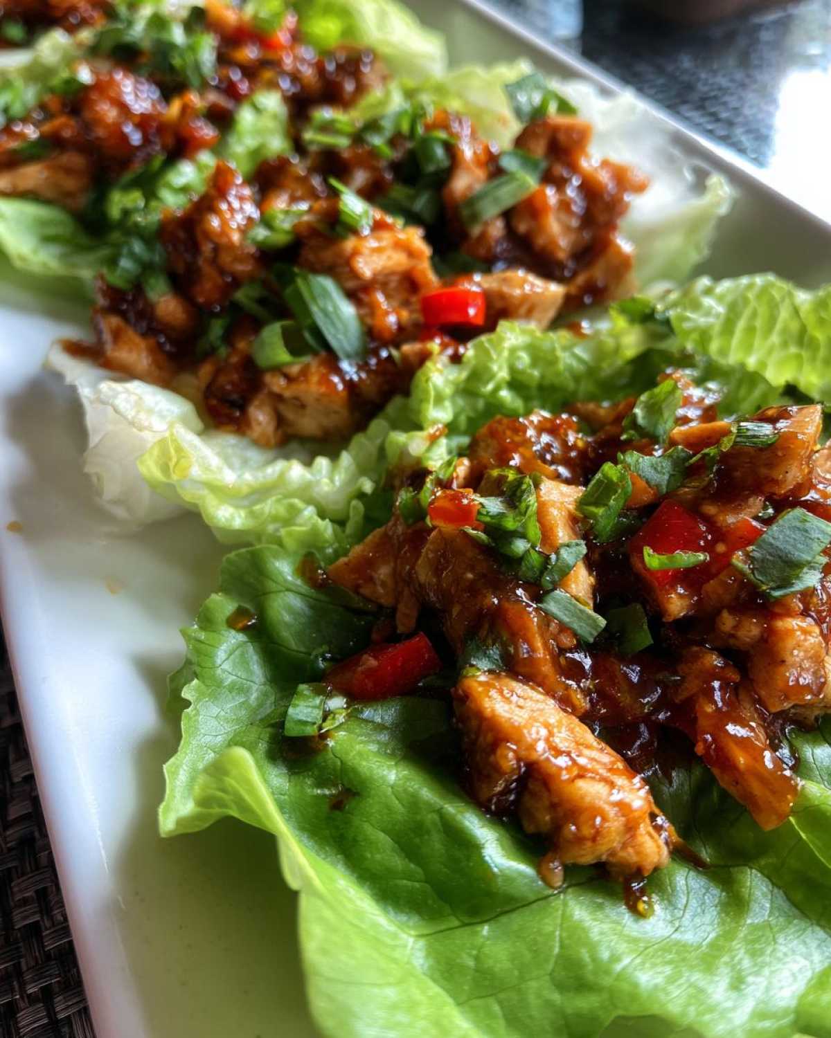 Honey Chipotle Chicken Lettuce Wraps - detail 4