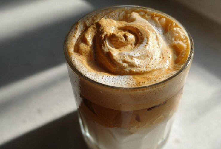 Iced Chai Latte with Pumpkin Cold Foam