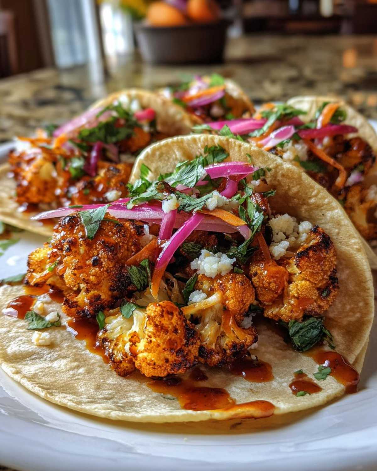 Korean BBQ Cauliflower Tacos - detail 2