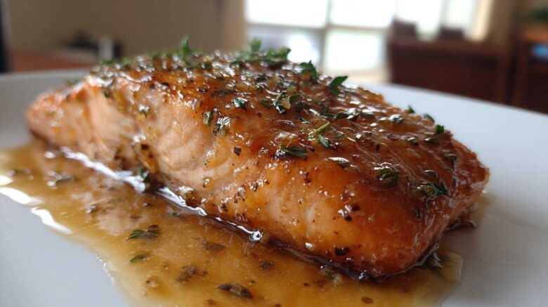 Maple Dijon Glazed Salmon
