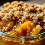 Mason Jar Peach Crumbles