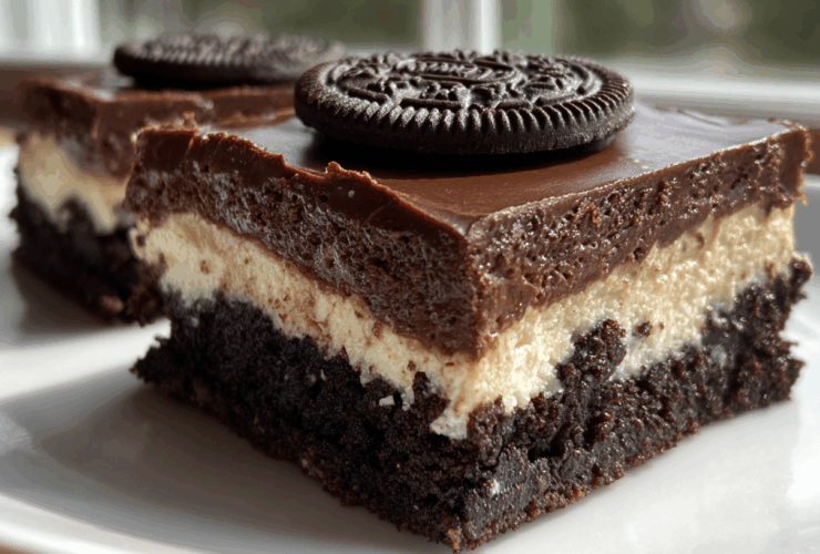 No-Bake Oreo Truffle Brownies