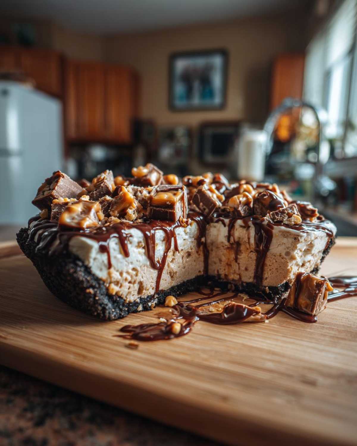 No-Bake Snickers Pie - detail 1