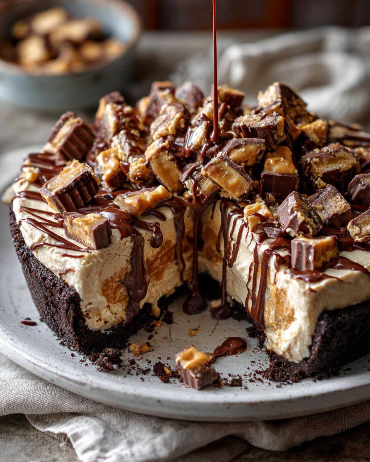 No-Bake Snickers Pie - detail 2