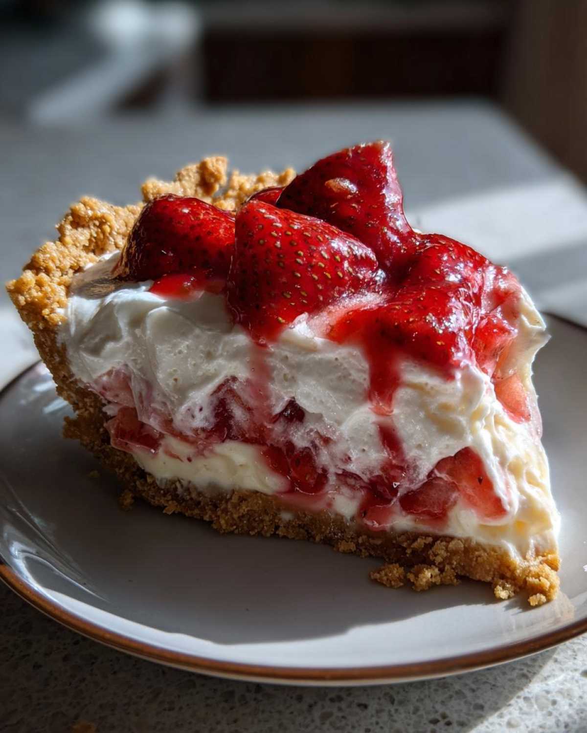 No-Bake Strawberry Lemonade Pie - detail 2