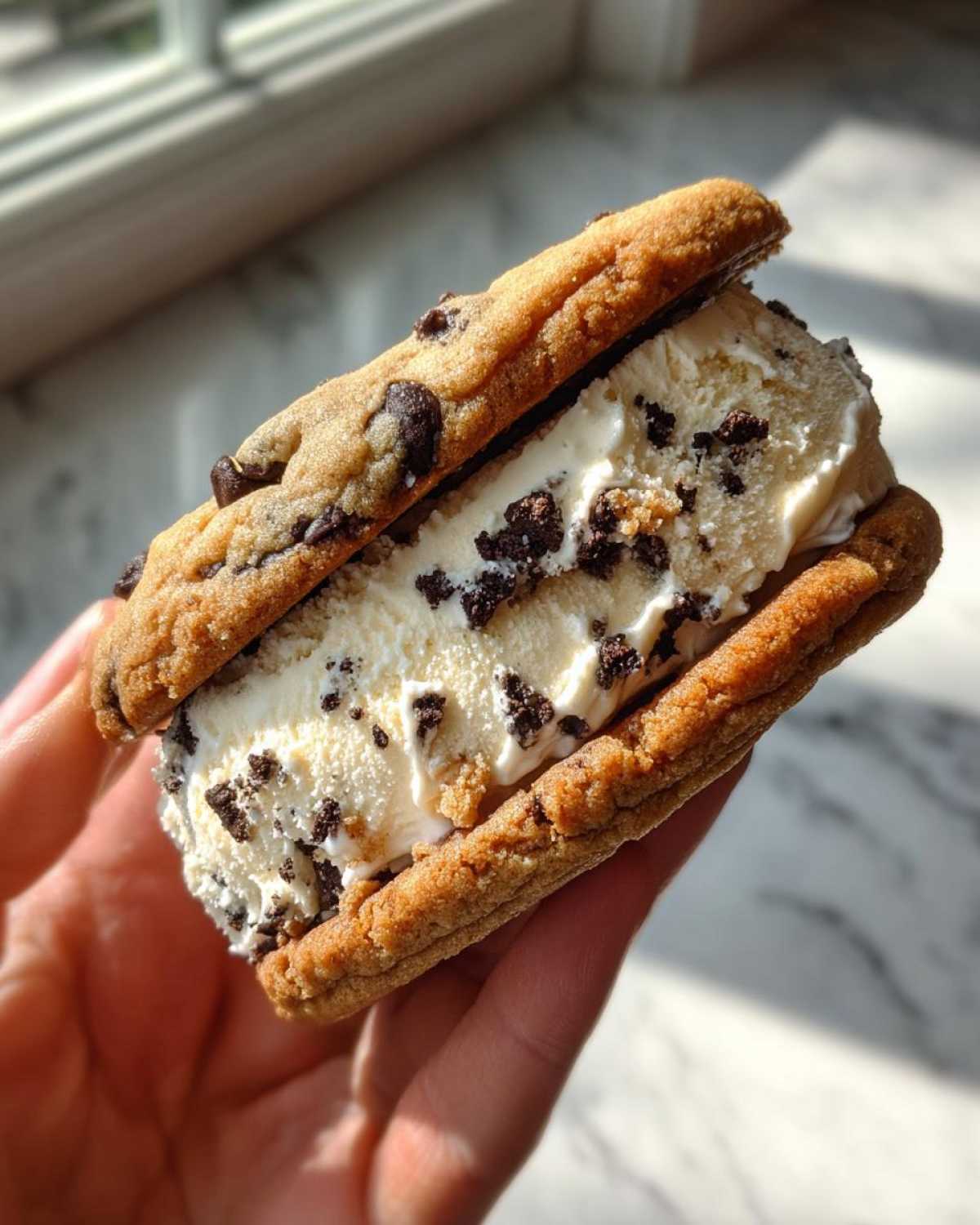 No-Churn Cookies & Cream Ice Cream Sandwiches - detail 1