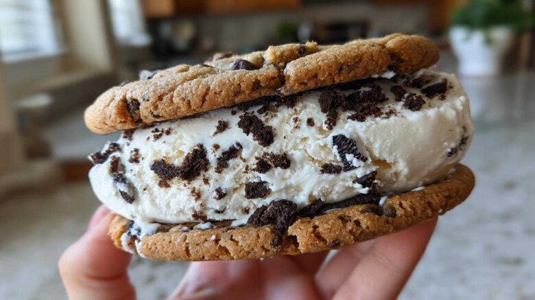 No-Churn Cookies & Cream Ice Cream Sandwiches