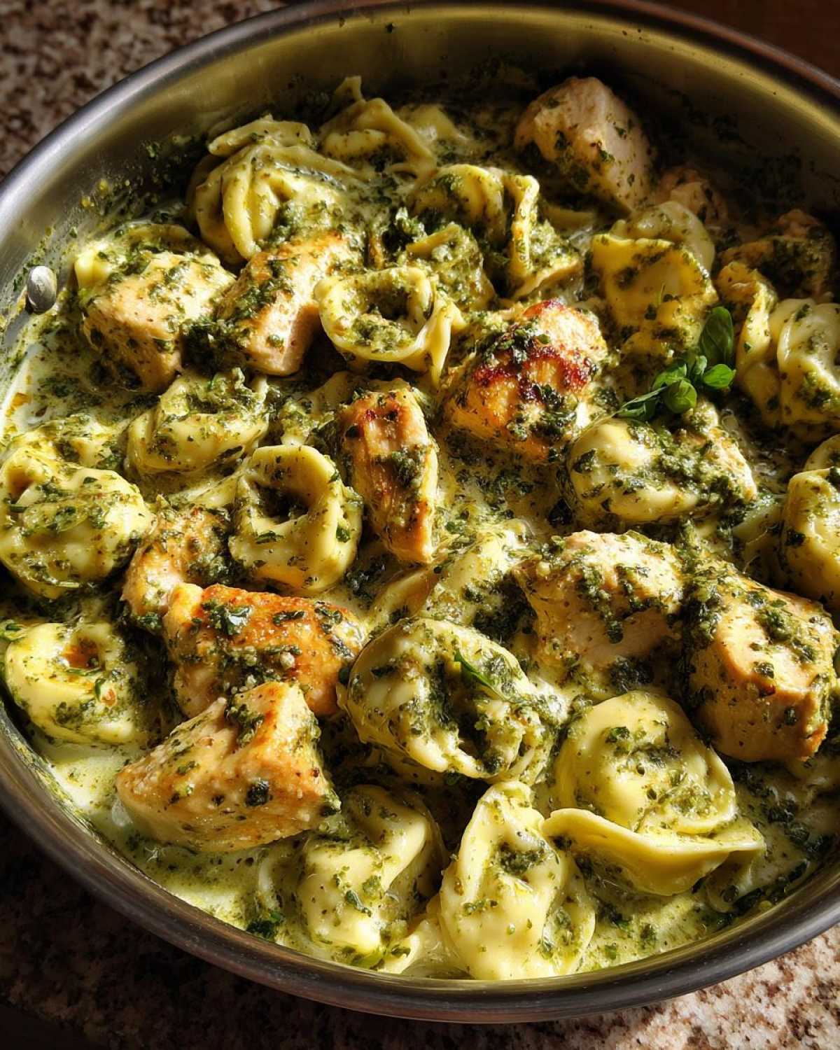 One-Pot Creamy Pesto Chicken Tortellini - detail 4
