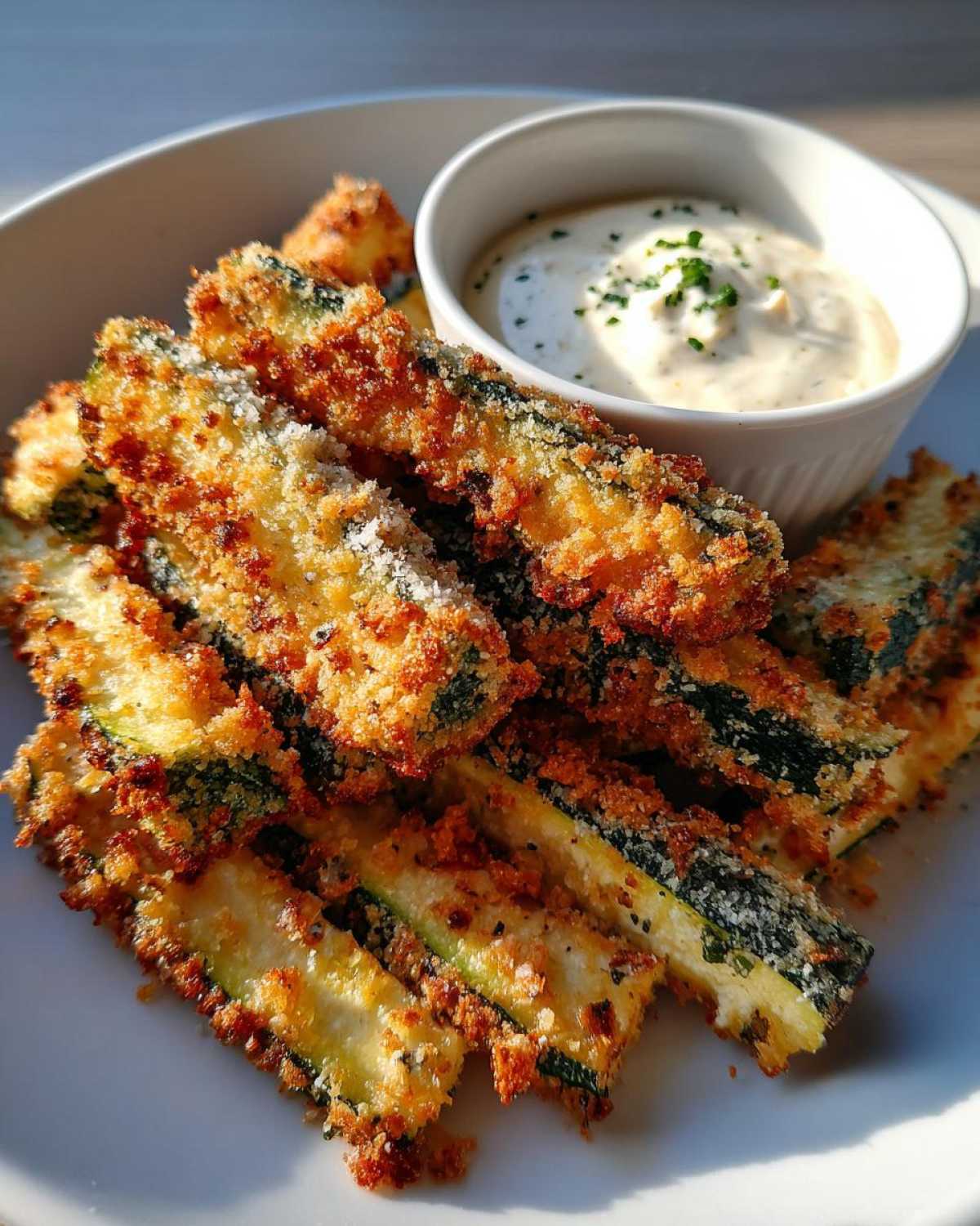 Oven-Baked Zucchini Fries with Garlic Aioli - detail 2