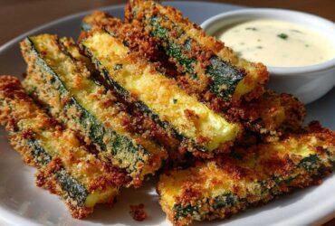 Oven-Baked Zucchini Fries with Garlic Aioli