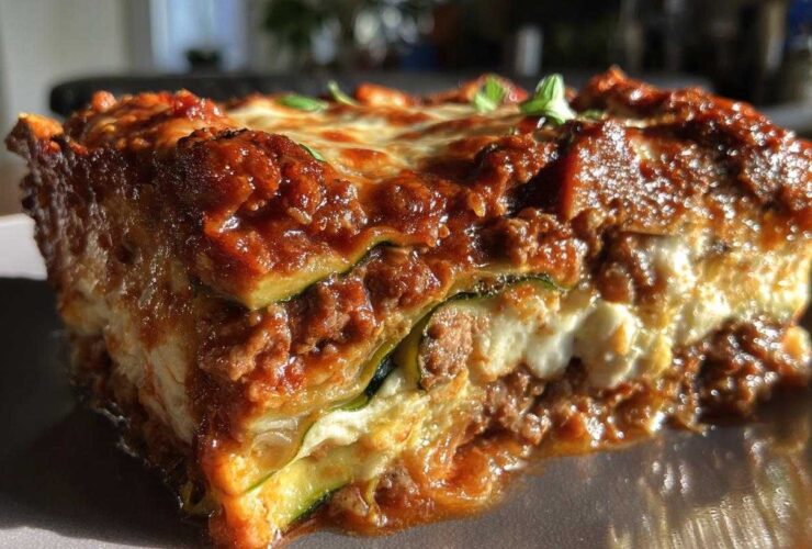 Parmesan Zucchini Noodle Lasagna Bake