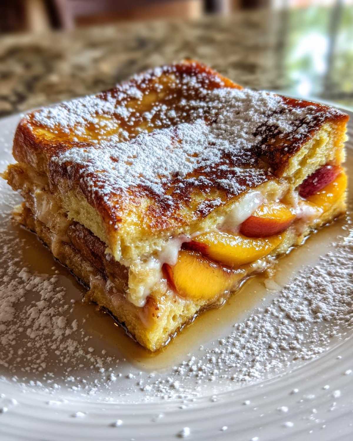 Peaches and Cream Overnight French Toast - detail 1