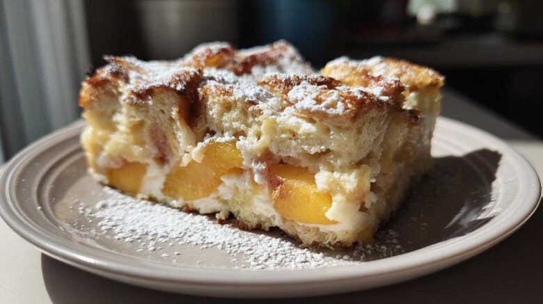Peaches and Cream Overnight French Toast
