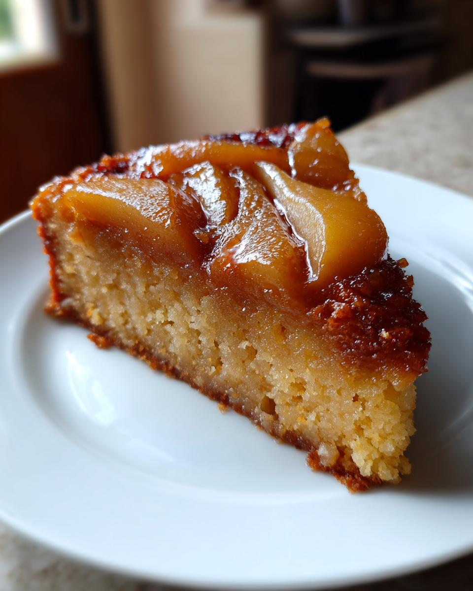 Pear Ginger Upside-Down Cake - detail 1