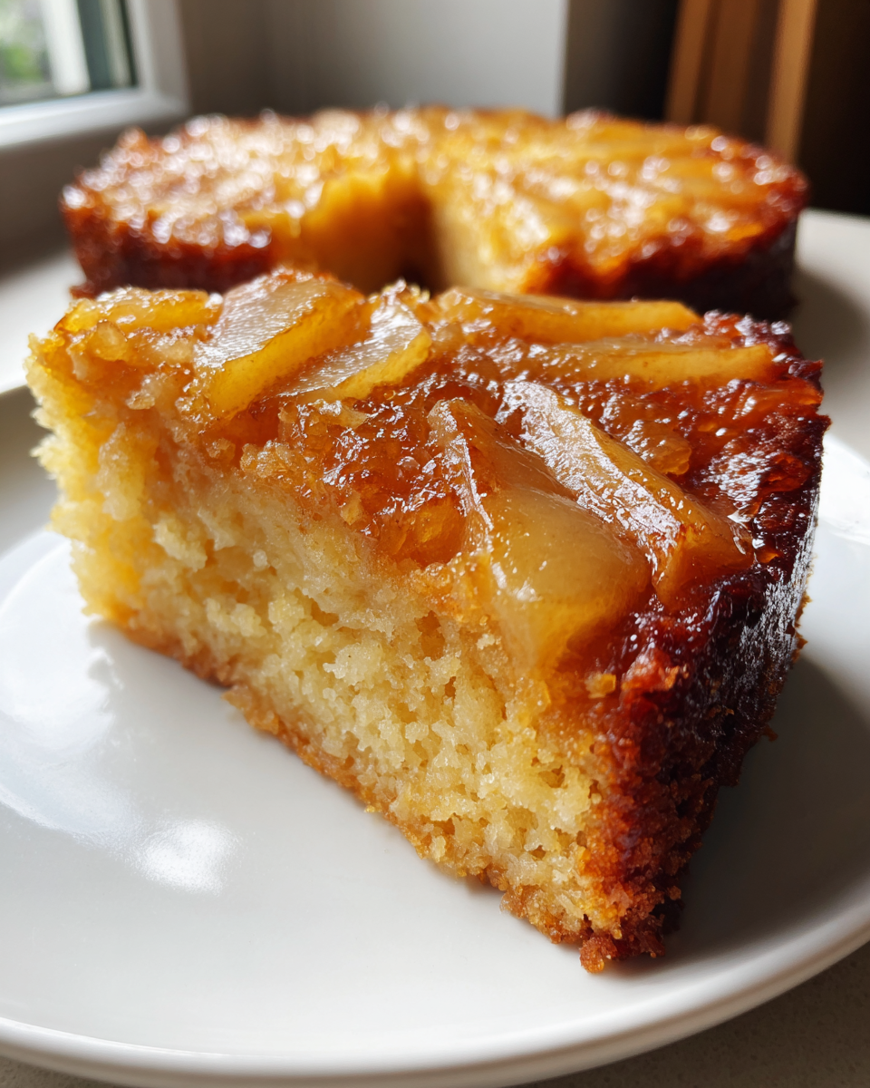 Pear Ginger Upside-Down Cake - detail 2