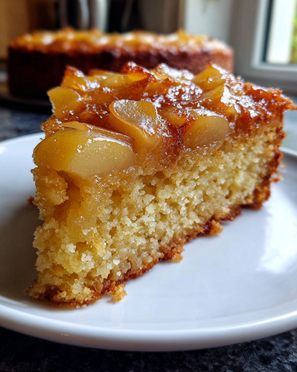 Pear Ginger Upside-Down Cake - detail 3