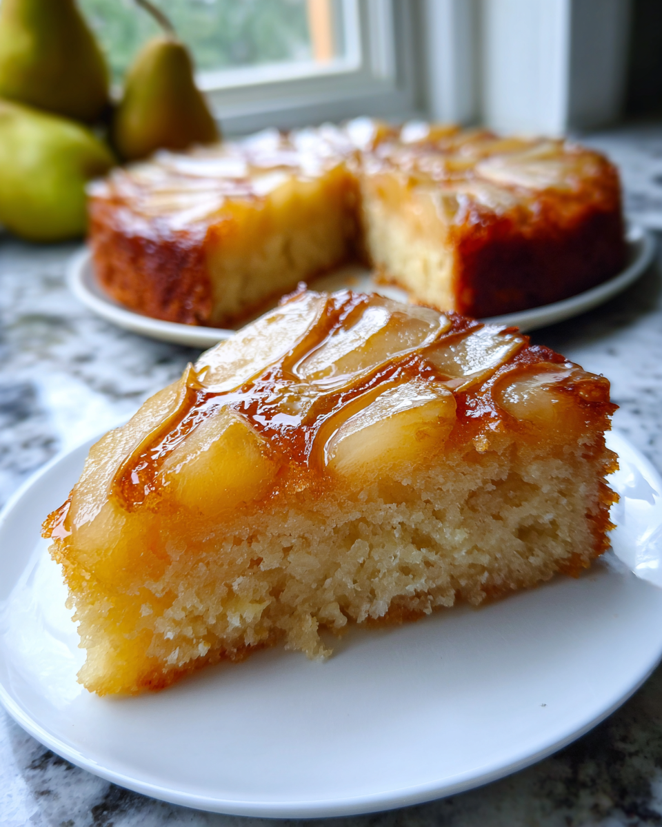 Pear Ginger Upside-Down Cake - detail 4