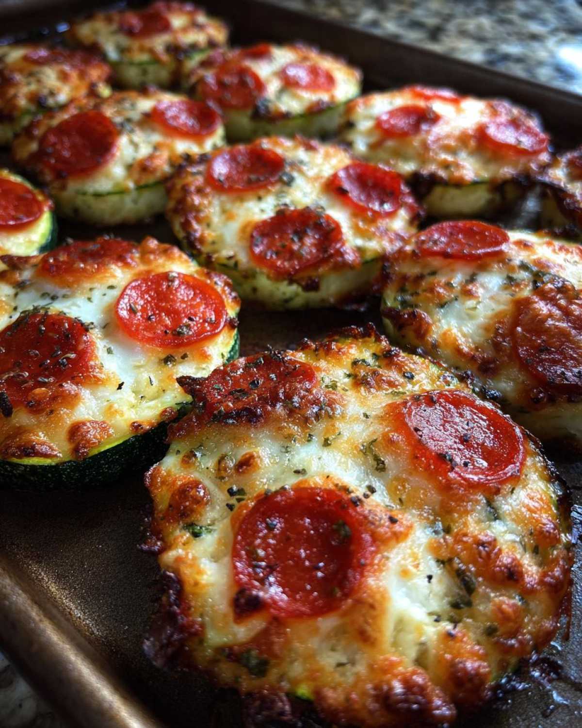 Pepperoni Zucchini Pizza Bites - detail 3