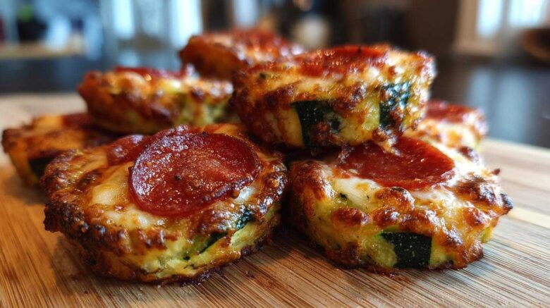 Pepperoni Zucchini Pizza Bites