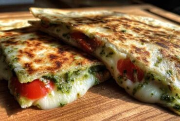 Pesto Caprese Quesadillas