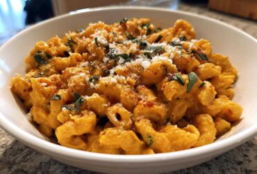 Pumpkin Alfredo Pasta with Sage