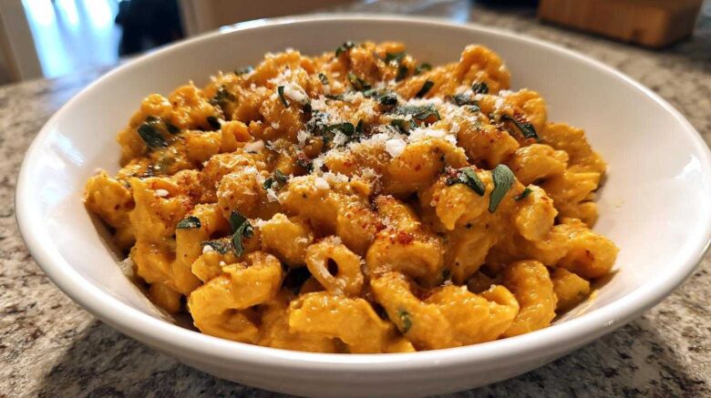 Pumpkin Alfredo Pasta with Sage