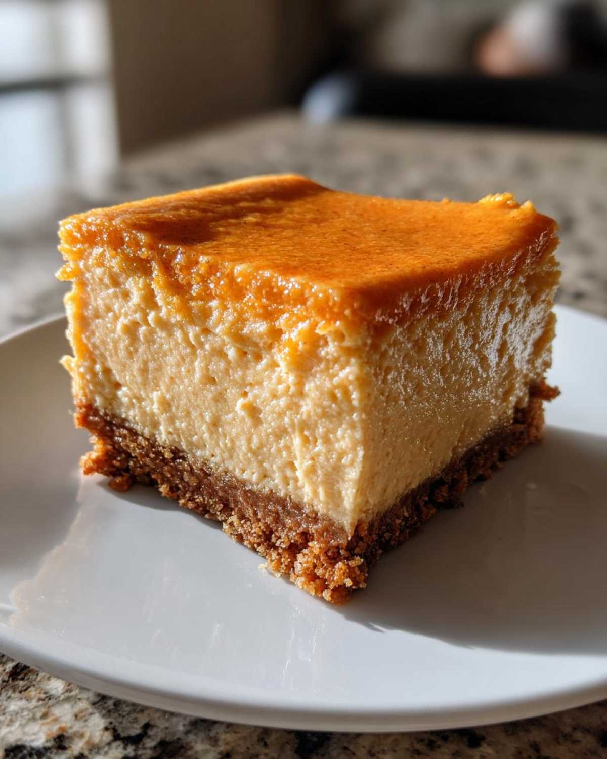 Pumpkin Spice Latte Cheesecake Bars - detail 1
