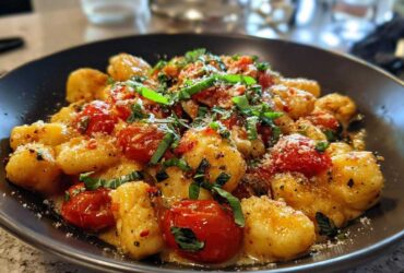 Skillet Gnocchi with Burst Cherry Tomatoes