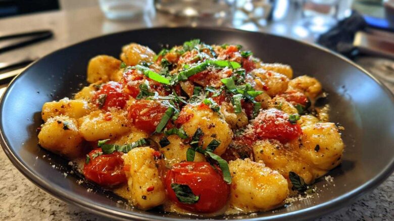Skillet Gnocchi with Burst Cherry Tomatoes