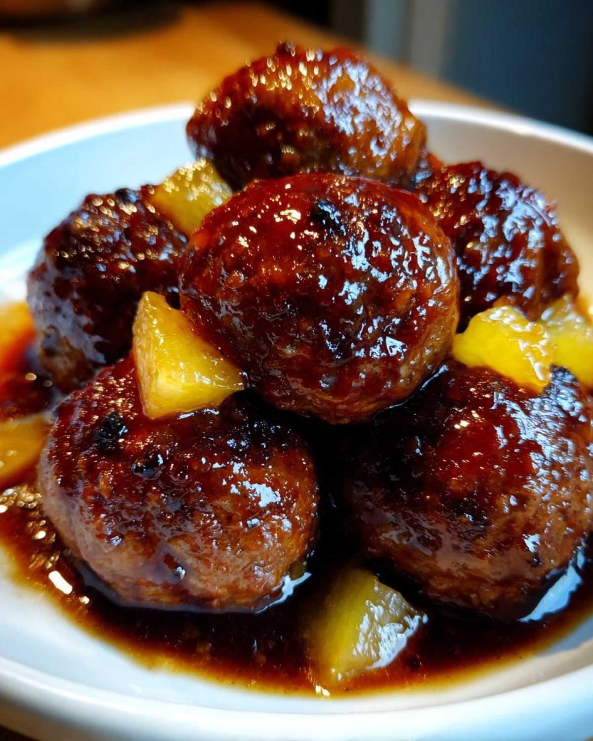 Slow Cooker Pineapple Teriyaki Meatballs - detail 3