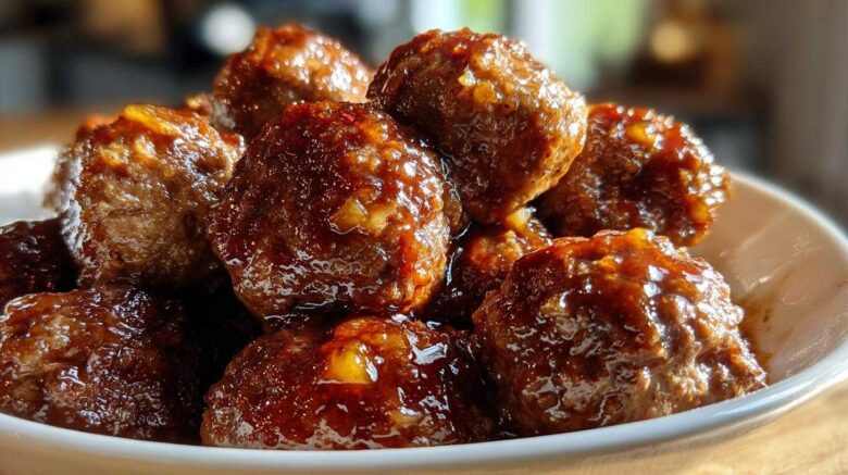 Slow Cooker Pineapple Teriyaki Meatballs