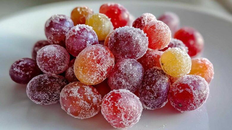 Sour Patch Frozen Grapes