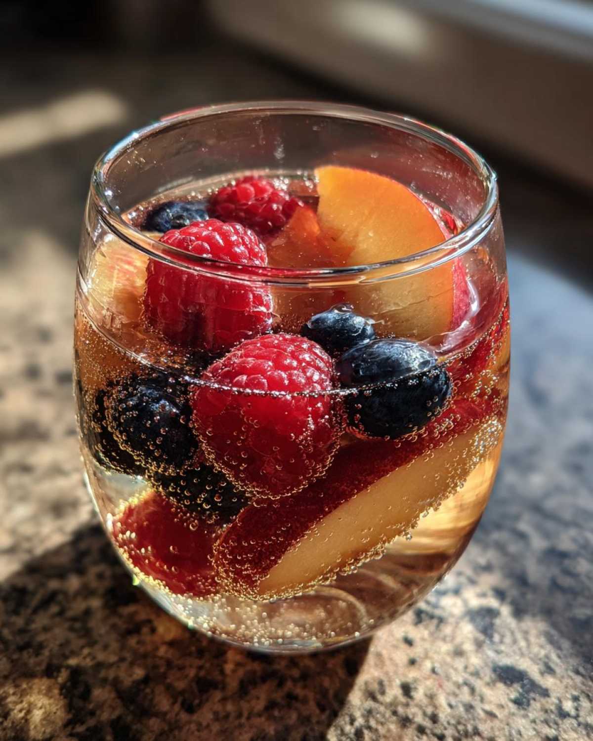 Sparkling Peach Sangria - detail 1