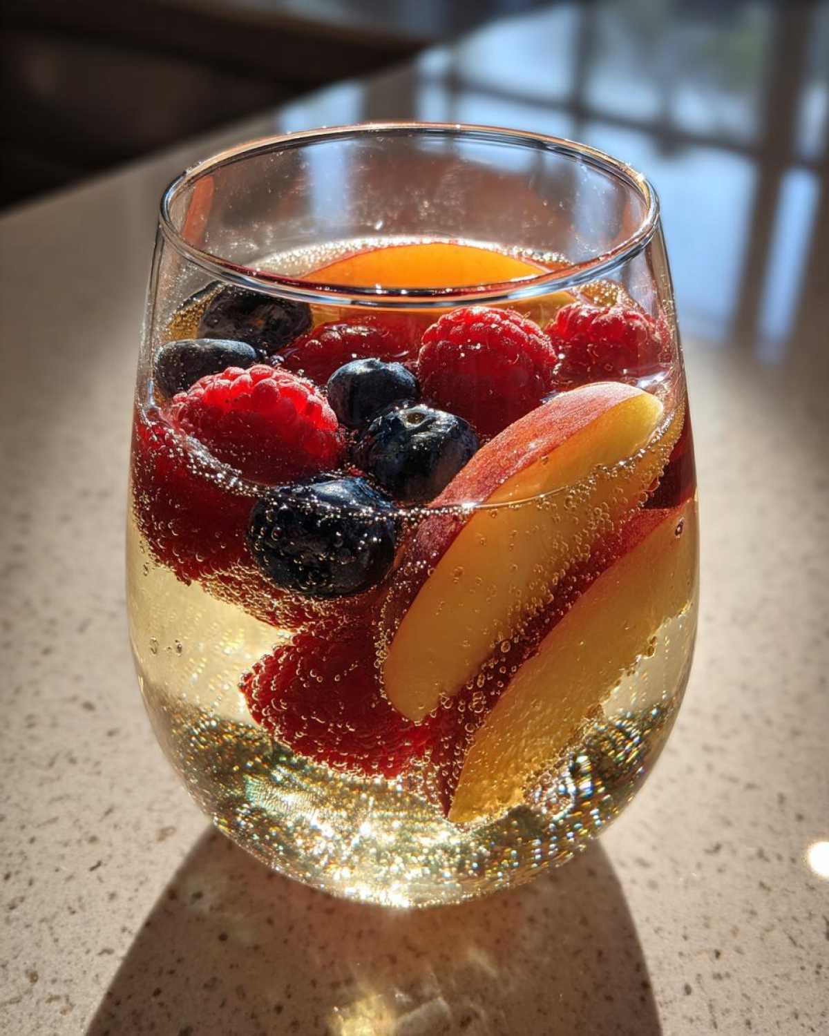 Sparkling Peach Sangria - detail 2