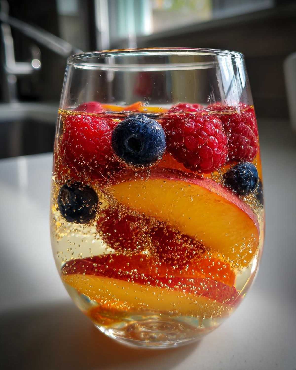 Sparkling Peach Sangria - detail 3