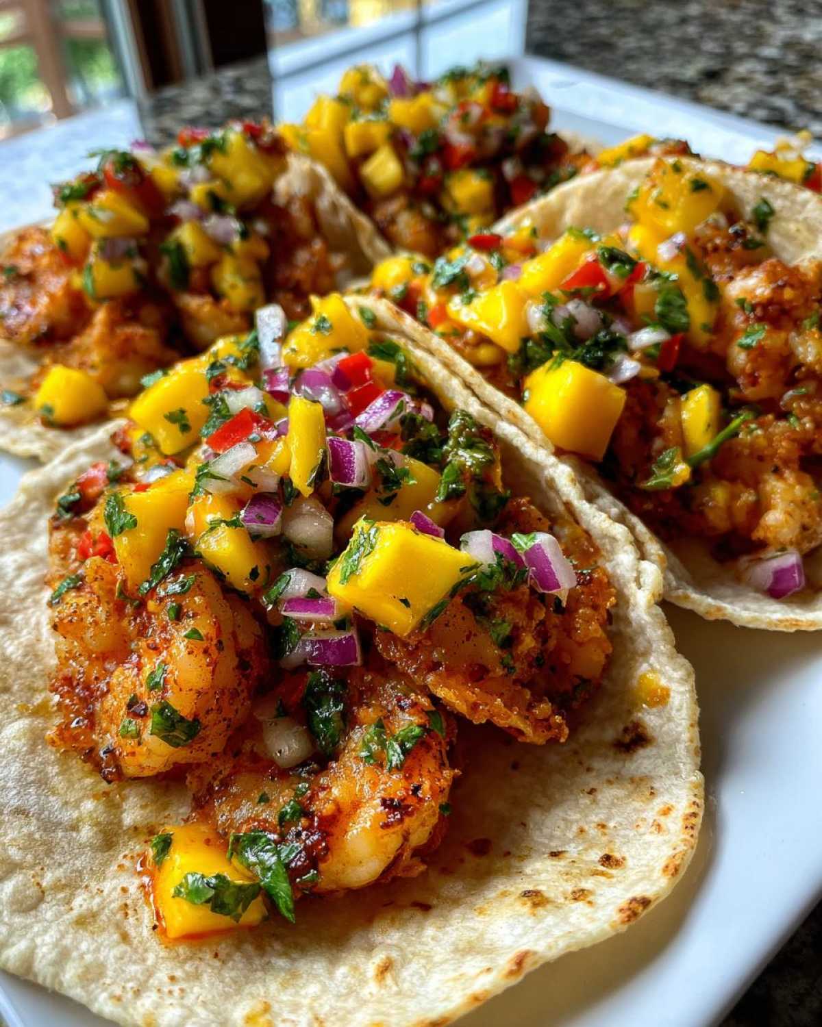 Spicy Shrimp Tacos with Mango Salsa - detail 1