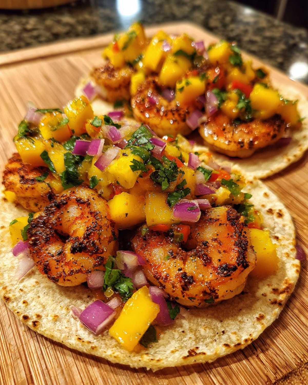 Spicy Shrimp Tacos with Mango Salsa - detail 2