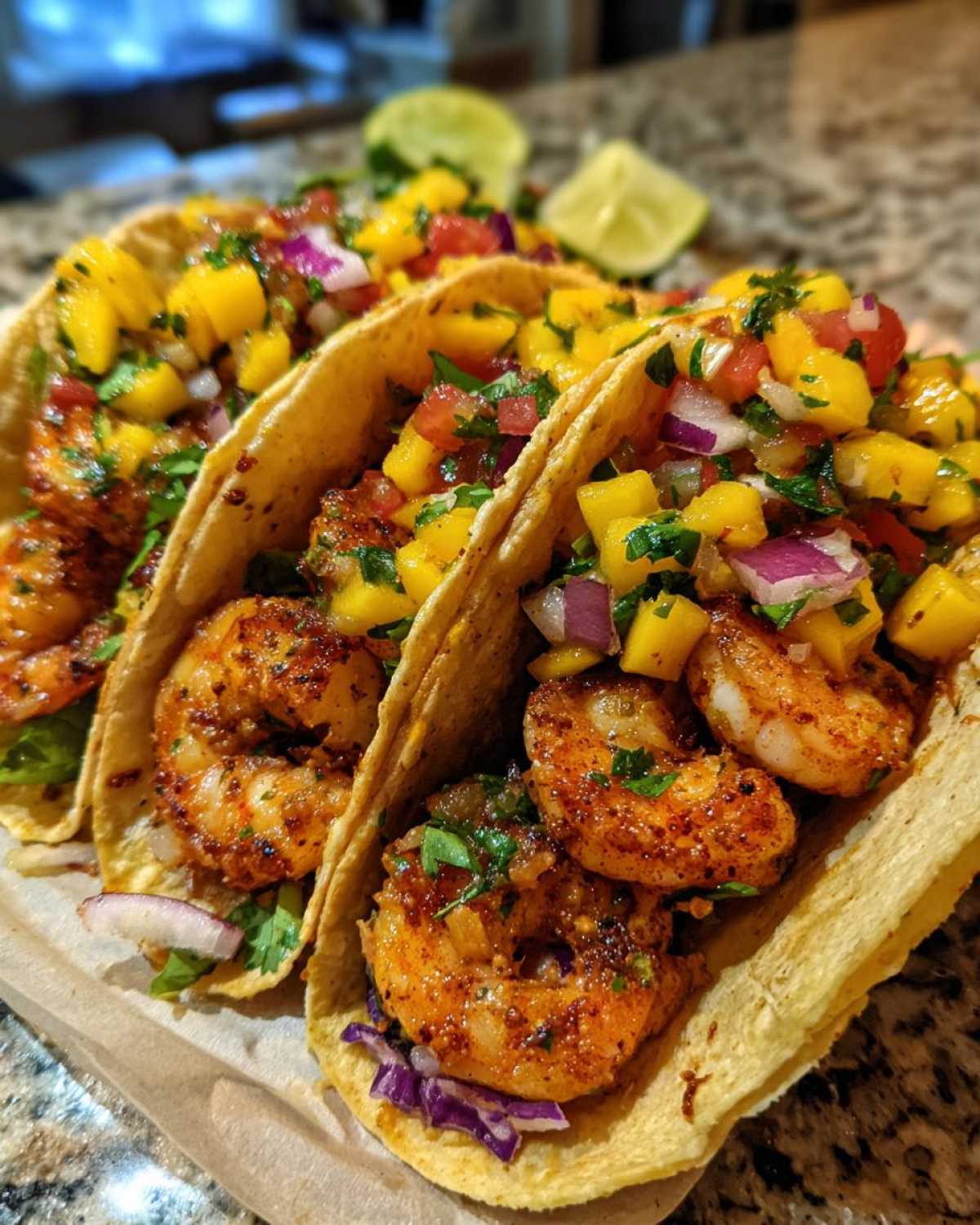 Spicy Shrimp Tacos with Mango Salsa - detail 4